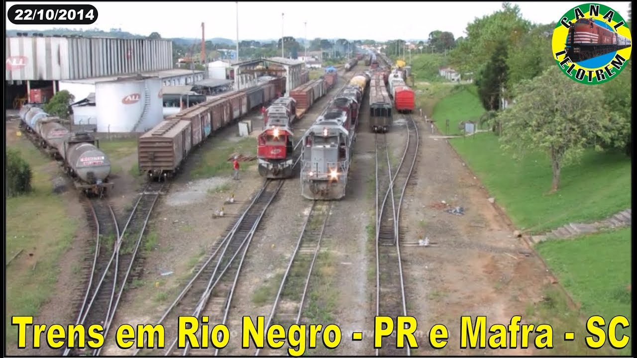 140 - TRENS EM RIO NEGRO - PR E MAFRA - SC - 22/10/2014 - CANAL LELOTREM