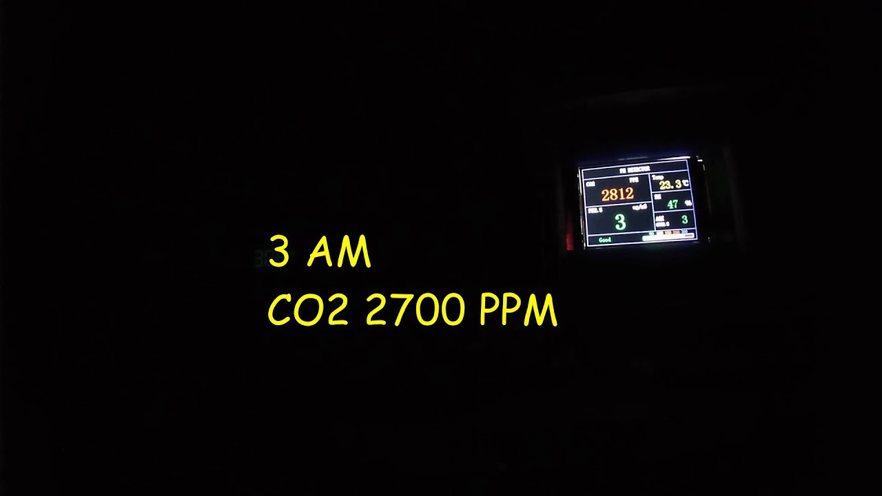 CO2 - carbon dioxide build up while sleeping.