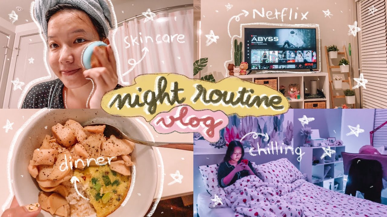 🧖🏻&zwj;♀️ buổi tối chill chill với m&igrave;nh nh&eacute;? ✨ a typical night routine 🌜 | Diane Le