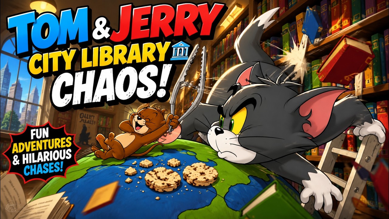 Tom & Jerry: City Library Chaos! 📚🐭🐱 | Fun Adventures & Hilarious Chases! Funniest Cartoon Episode