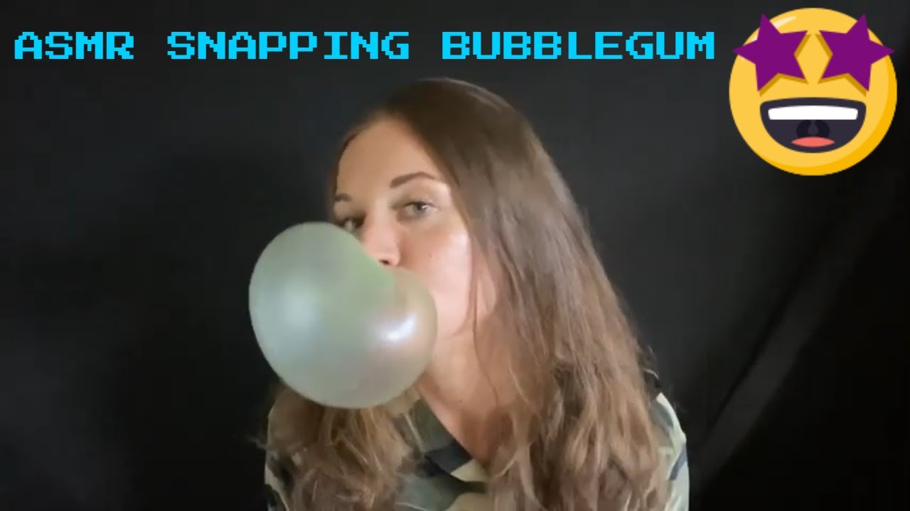 asmr popping & snapping bubble gum | reverse bubbles | relaxing video