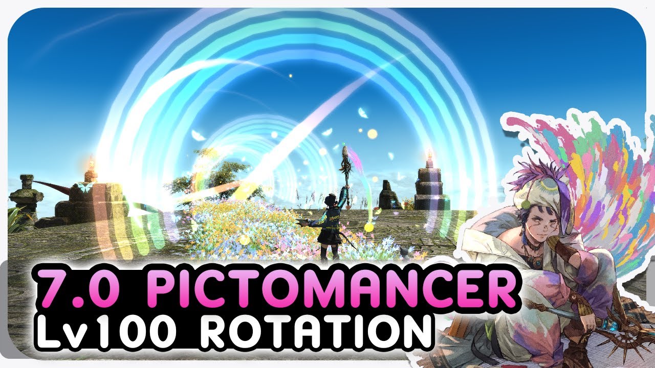 (Outdated) PICTOMANCER Level 100 Rotation Showcase | 2 Mins | Dawntrail Patch 7.0