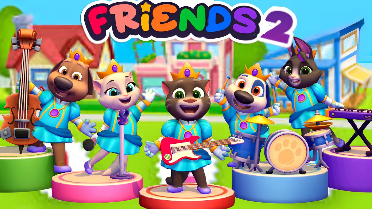 Rock Stars in My Talking Tom Friends 2 Blue Princess Dress Unlocked Gameplay Android ios 