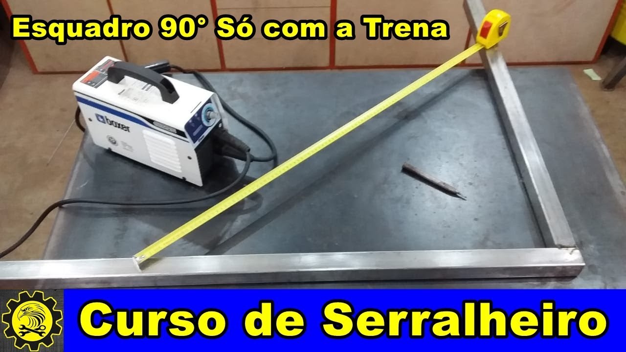 Curso de Serralheiro 21 / Como Colocar no Esquadro Apenas com a Trena
