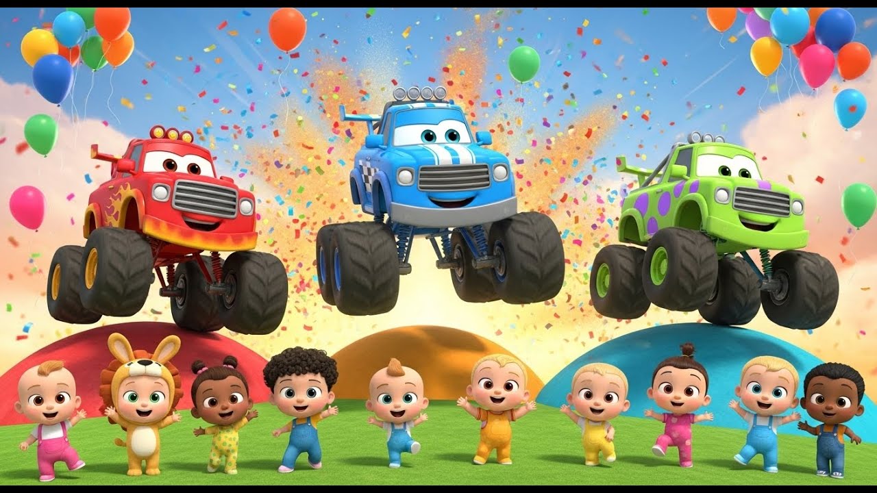 Big Wheels Monster Truck 🏎️ | Baby Nursery Rhyme