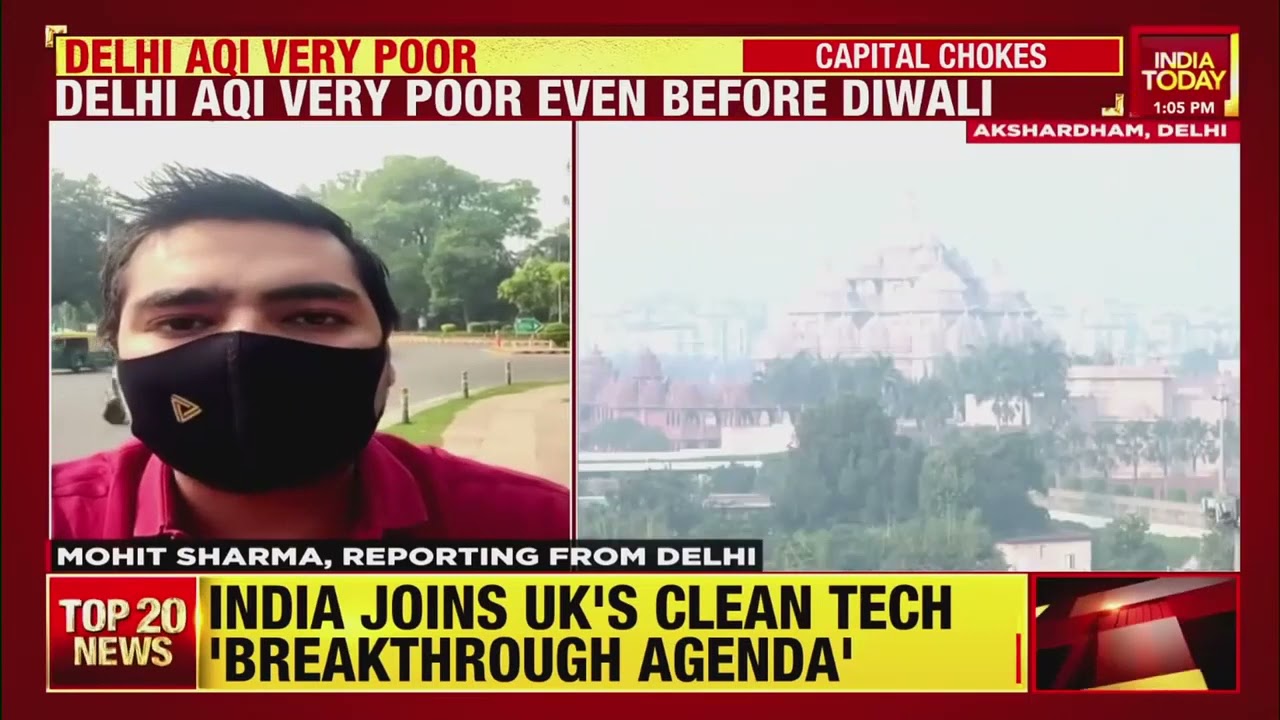 Delhi's Air Quality Dips To 'Very Poor' Category Ahead Of Diwali