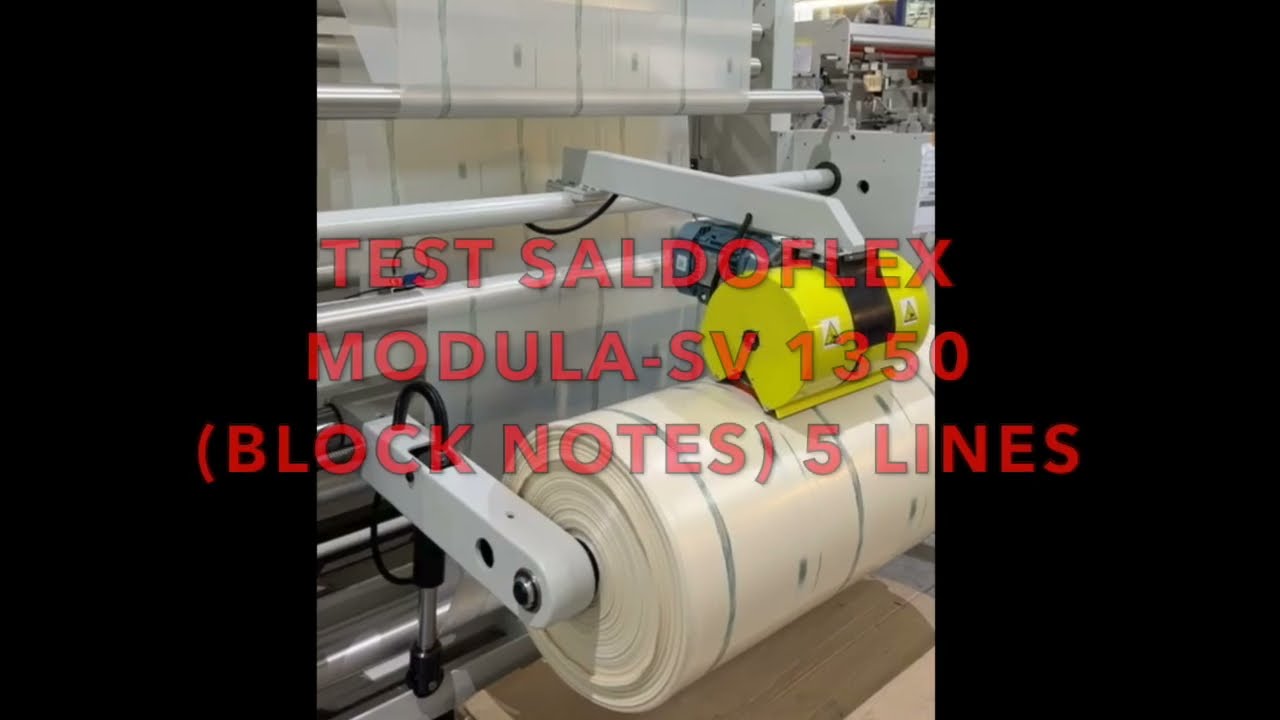 ✅ TEST SALDOFLEX MODULA-SV 1350 5 lines (BLOCK NOTES) (BIO) - bag length 630 mm - 150 cycles/min