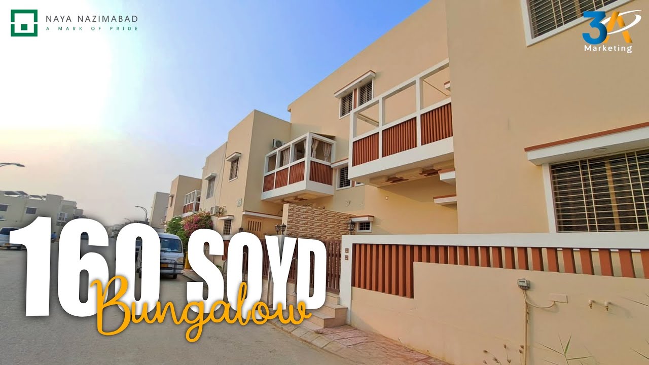 Luxury Redefined: Exclusive Tour of a 160 Sq Yard Bungalow in Naya Nazimabad Block C