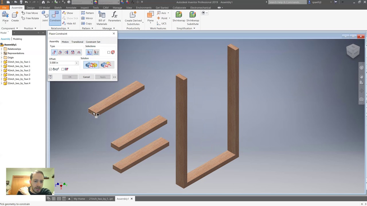 Group work Table Design in Autodesk Inventor