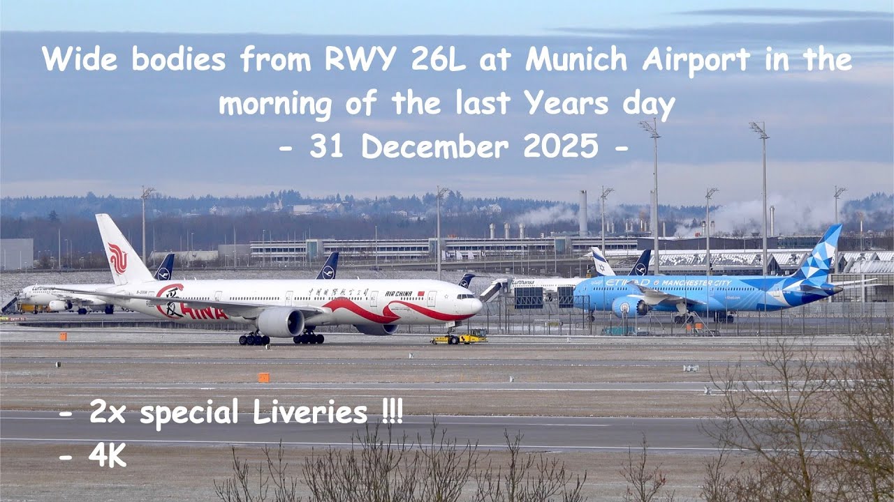 Selection from 3h spotting at Munich Airport at 31 January 2025 (4K)