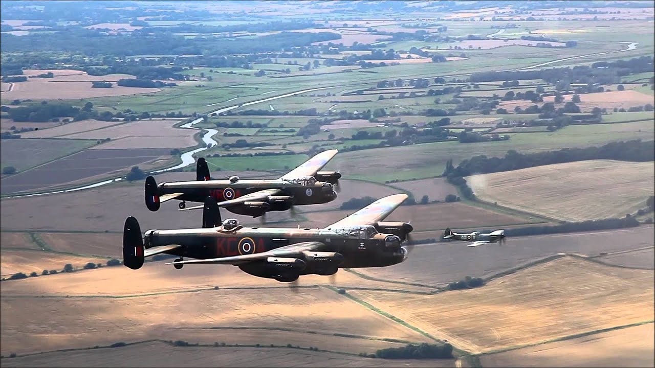 Two Lancasters Air-To-Air