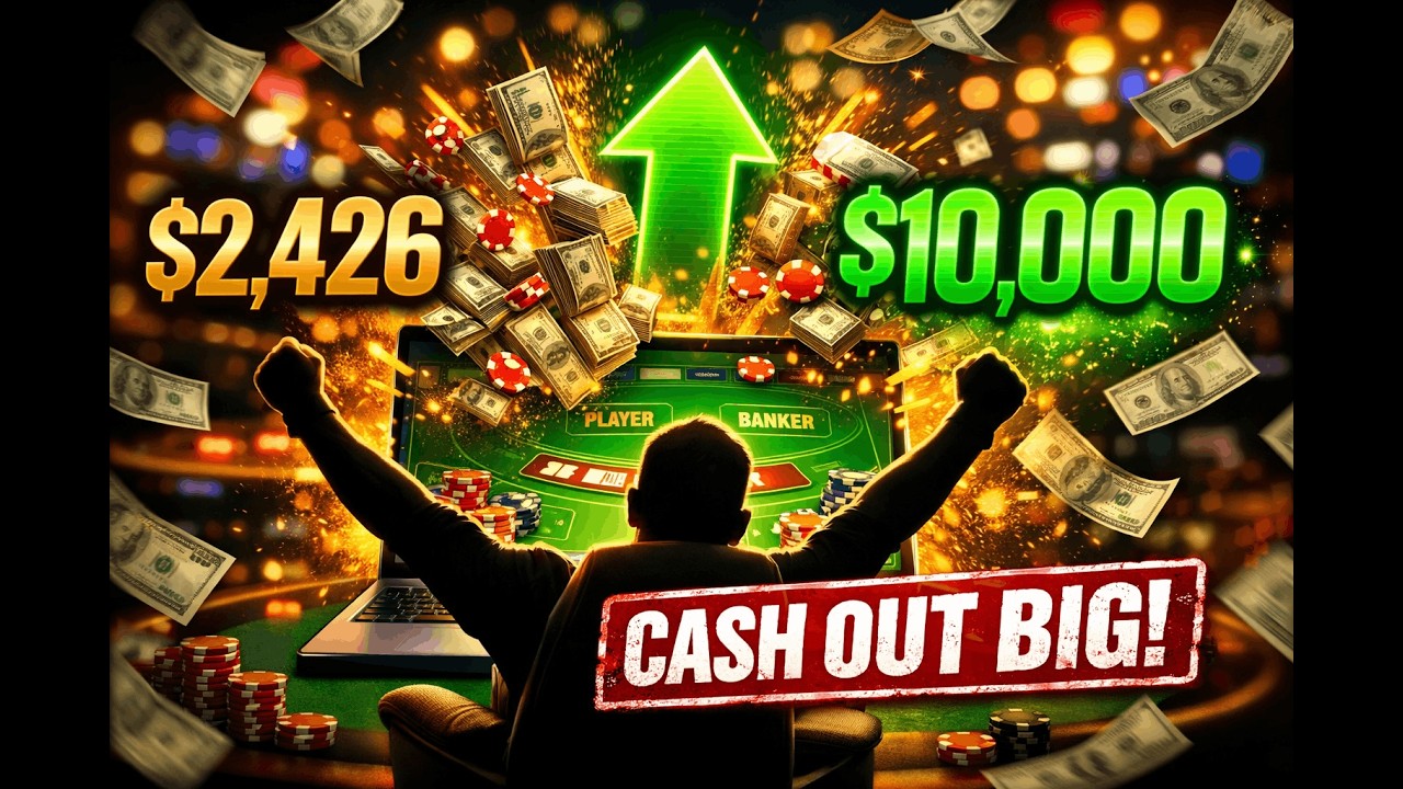 From $2,426 to $10,000 in Baccarat Online &ndash; Reaching My Win Stop and Cashing Out Big!