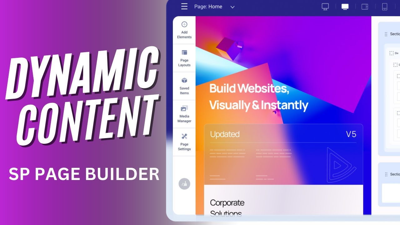 Sp Page Builder: Dynamic content.