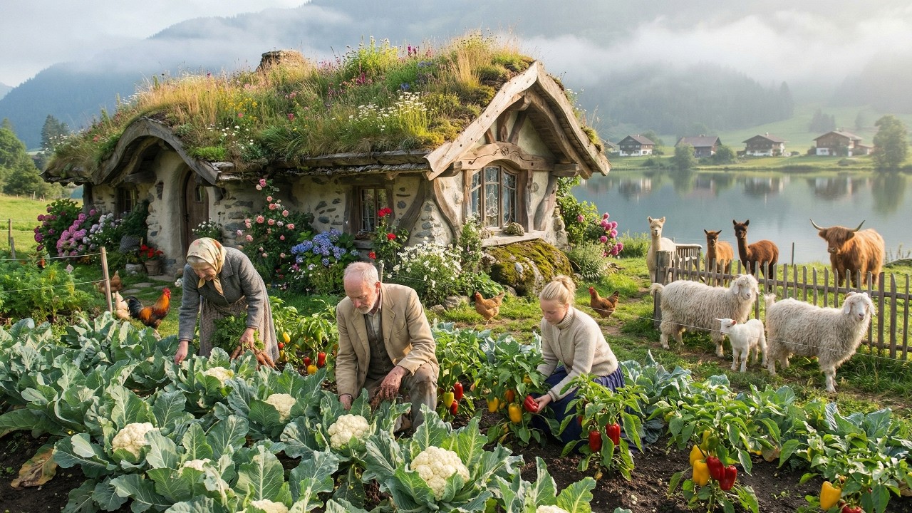 A peaceful countryside - This is a great way to harvest , feeding animals, and simple farm fresh