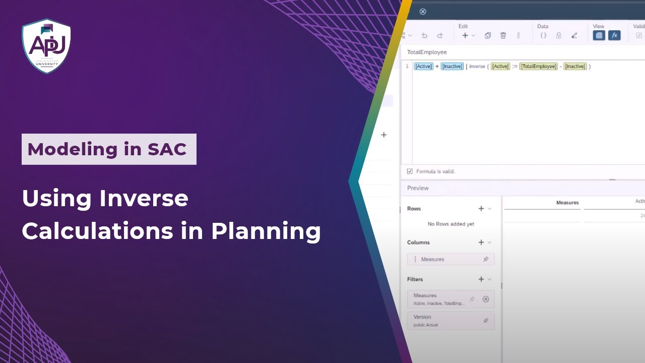 Using Inverse Calculations in Planning in SAP Analytics Cloud