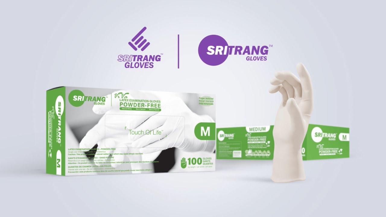 LATEX - POWDER FREE - SRI TRANG GLOVES VIVA EXAMINATION GLOVES