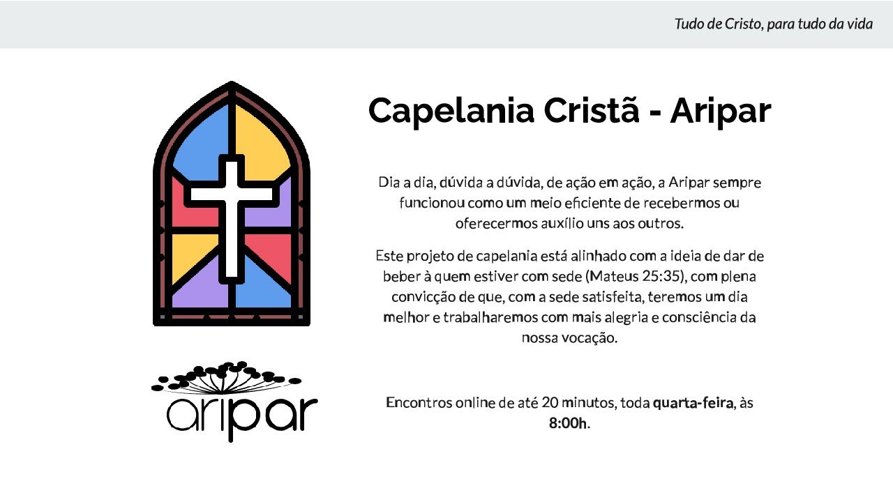 Capelania Cristã - Encontro de Fé | Encontro 40 | Quartas-feiras