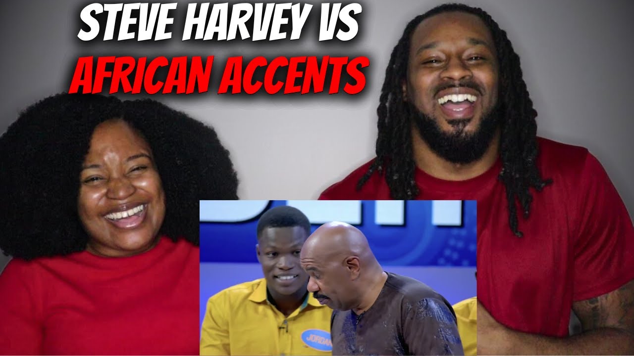 STEVE HARVEY VS AFRICAN ACCENTS | Family Feud Africa | The Demouchets REACT Africa