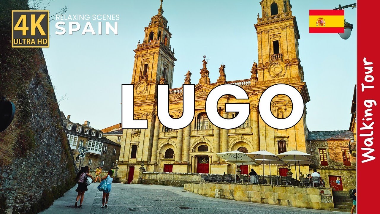 Lugo, Galicia (WALKING TOUR) ESPAÑA | Ciudad Romana amurallada | Patrimonio UNESCO en 4K