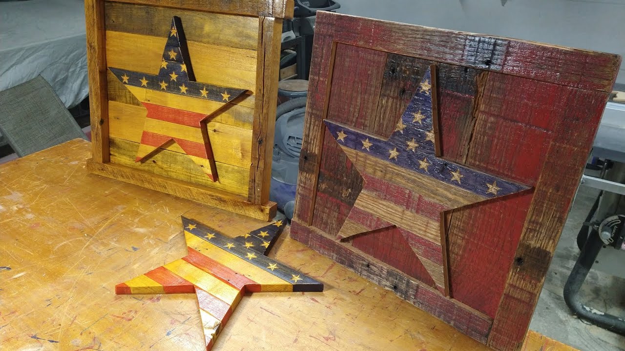 How to build the American flag wood star.