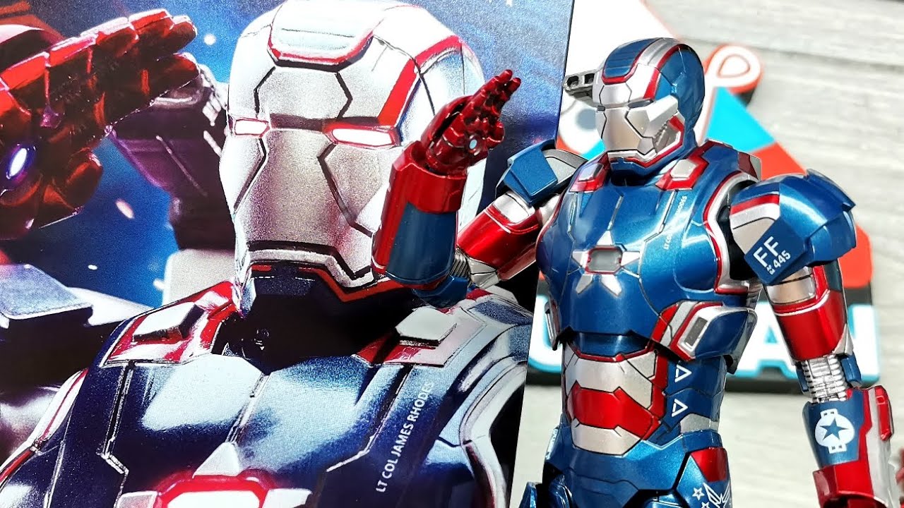 ZD Toys Iron Patriot 1/10 action figure Unboxing and review. Marvel Iron Man 3.