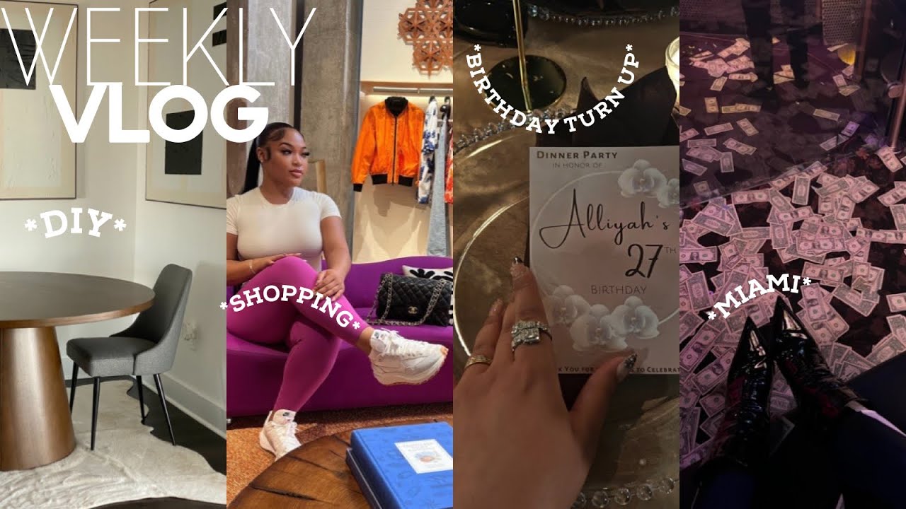 VLOG: MIAMI FOR A GOOD TIME + SHOPPING + BIRTHDAY CELEBRATIONS + D.I.Y DECOR & MORE | KIRAH O