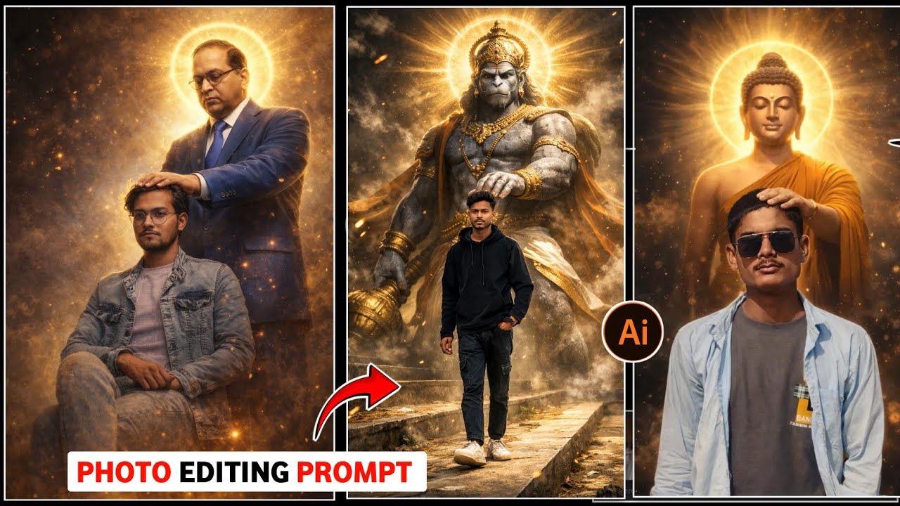 Hanuman photo editing Prompt | Bhim rao ambedkar editing prompts | Sanatani phonk video editing
