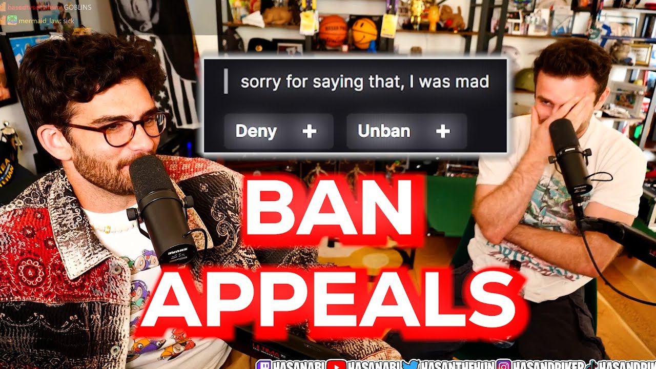 THESE BAN APPEALS ARE INSANE! (Hasan & AustinShow) - Hasanabi Recaps