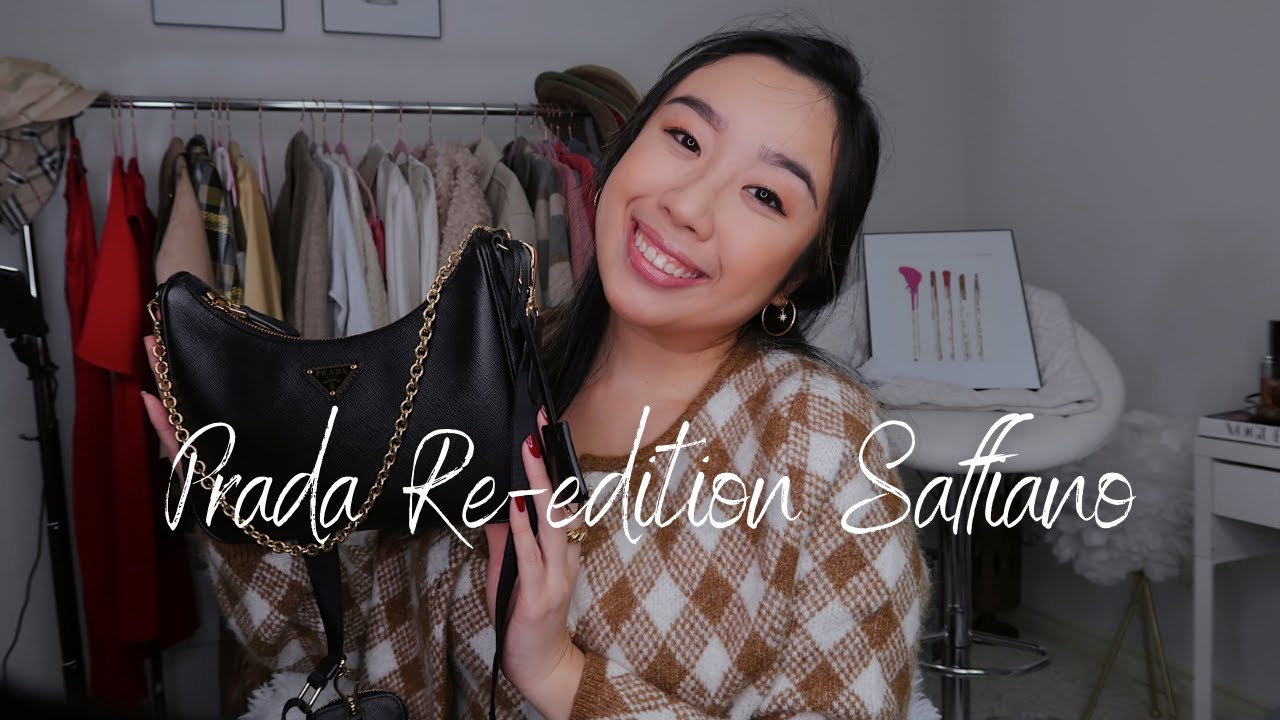 PRADA RE-EDITION 2005 SAFFIANO LEATHER BLACK | My First Prada Bag, Luxury Unboxing + Review!
