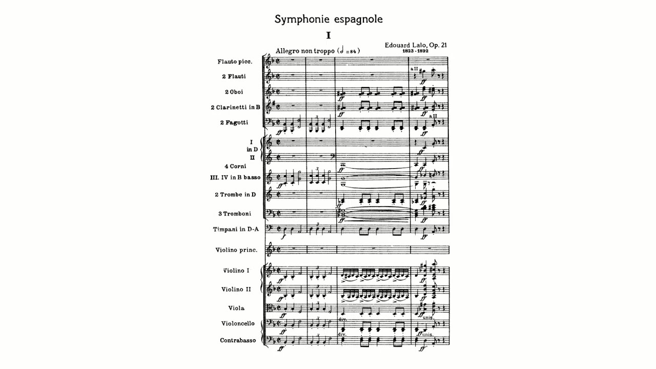 Lalo: Symphonie espagnole in D minor, Op. 21 (with Score)