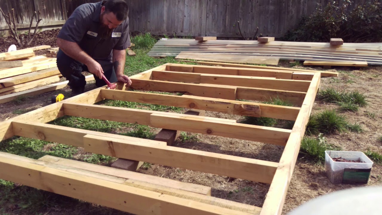 Building A Playhouse For My Kids Almost For Free (Phase One The Floor) Diy Play House