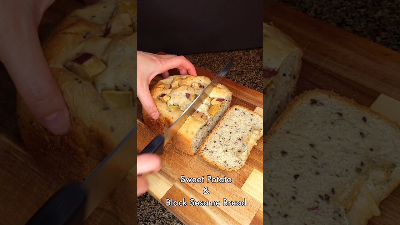 Delicious Sweet Potato & Black Sesame Bread!