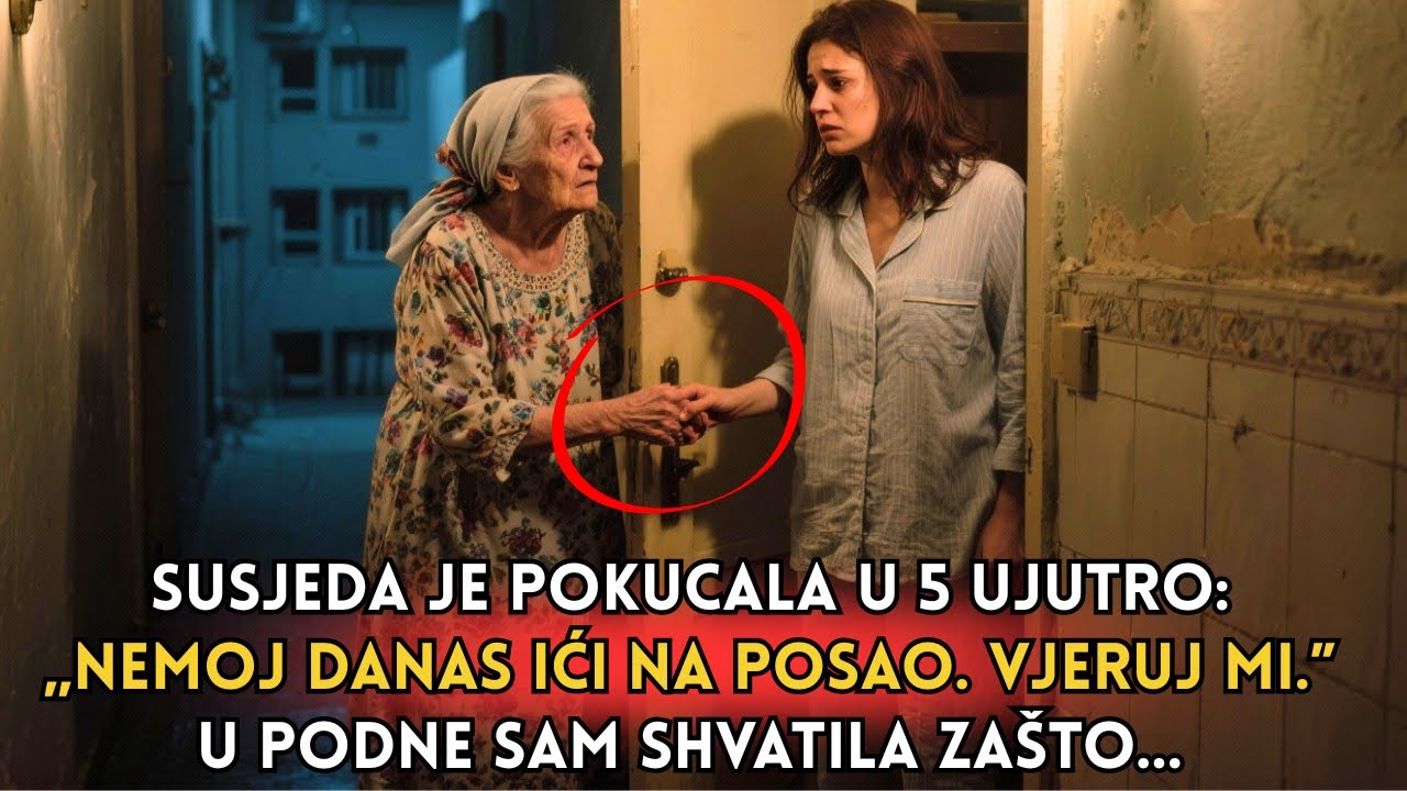Susjeda je pokucala u 5 ujutro: „Nemoj danas ići na posao. Vjeruj mi.” U podne sam shvatila zašto…