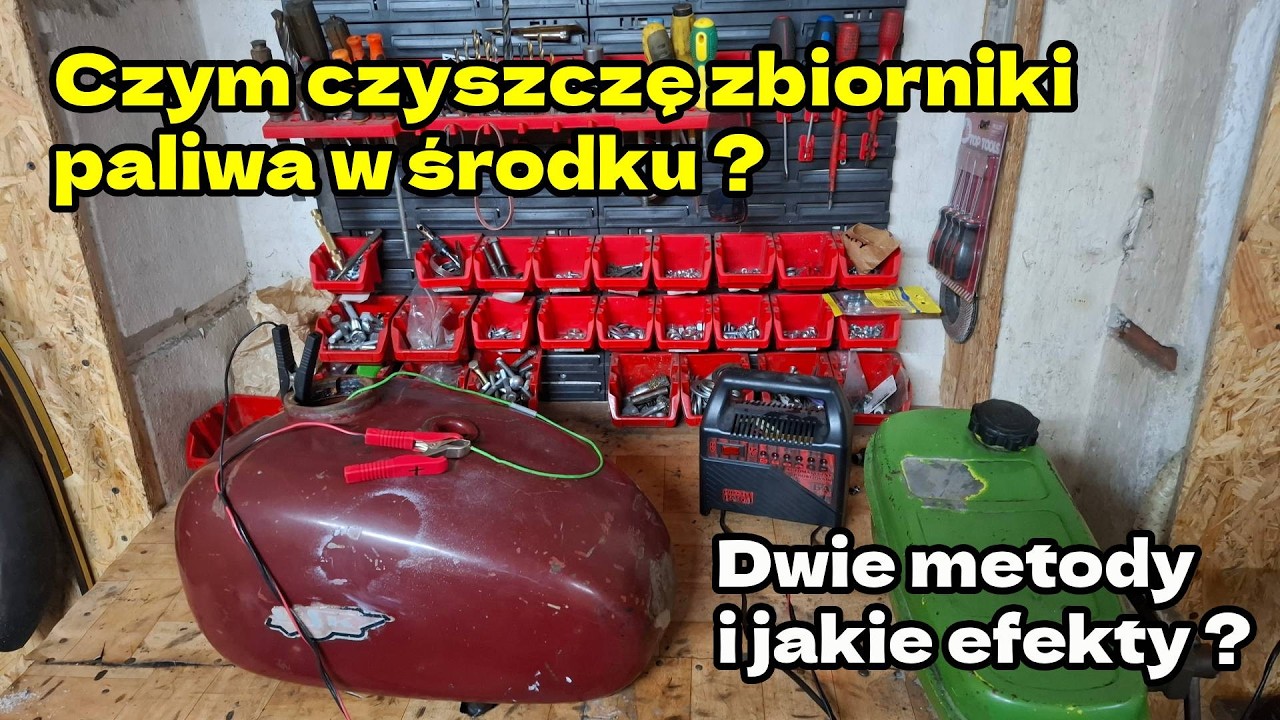 Jak wyczyścić zbiornik paliwa z rdzy w motocyklu ? Pokazuje dwie metody oraz efekty przed i po :-)
