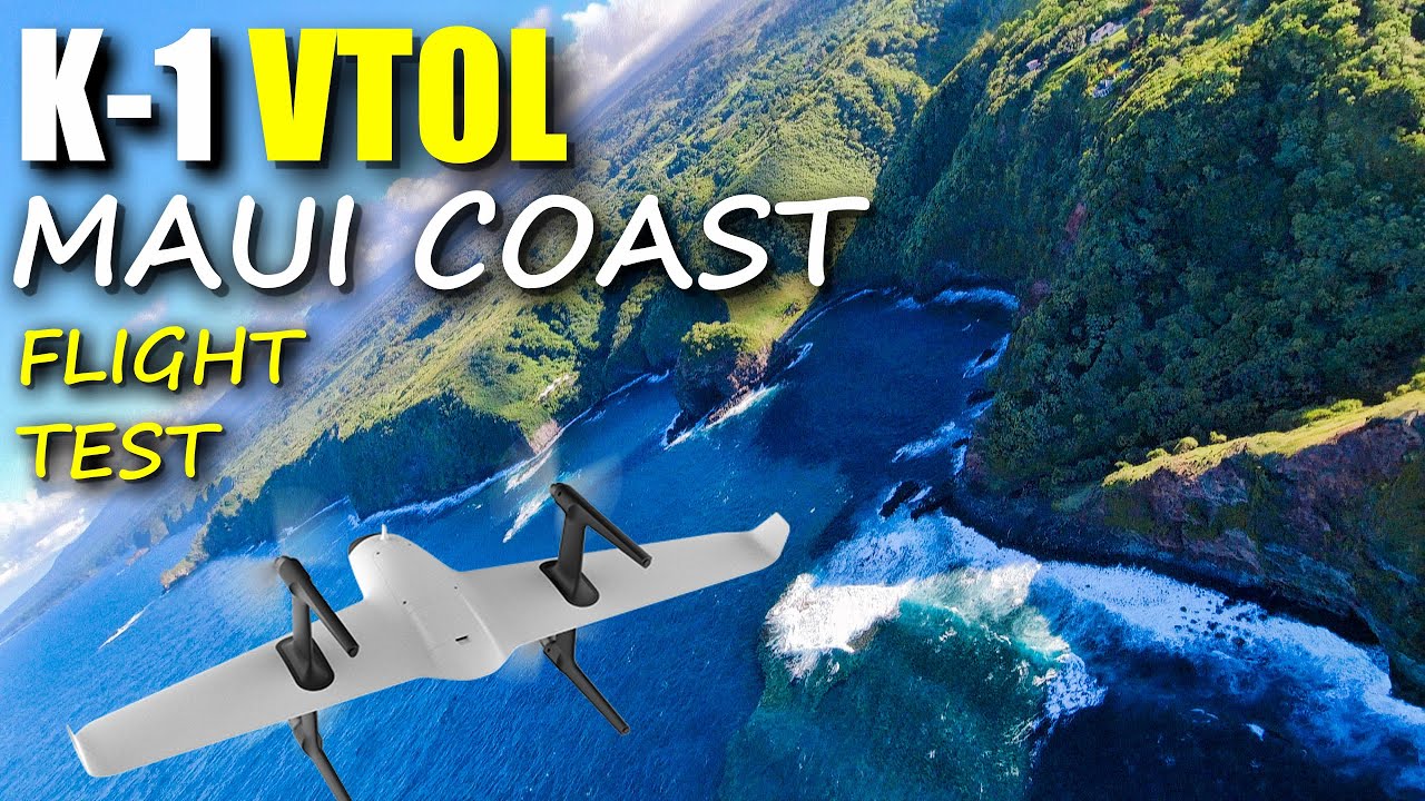 HEQ Swan K-1 Pro VTOL Smart Plane Cinematic Coastal Flight Test - MAUI Hawaii