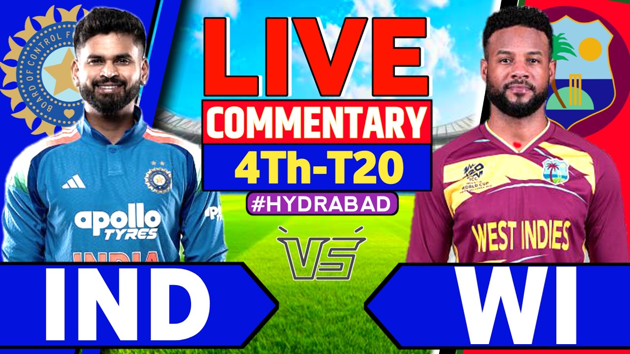 🛑India vs West Indies, 4th T20 Match Live Score & Fan Commentary | Cricket Live Match Today