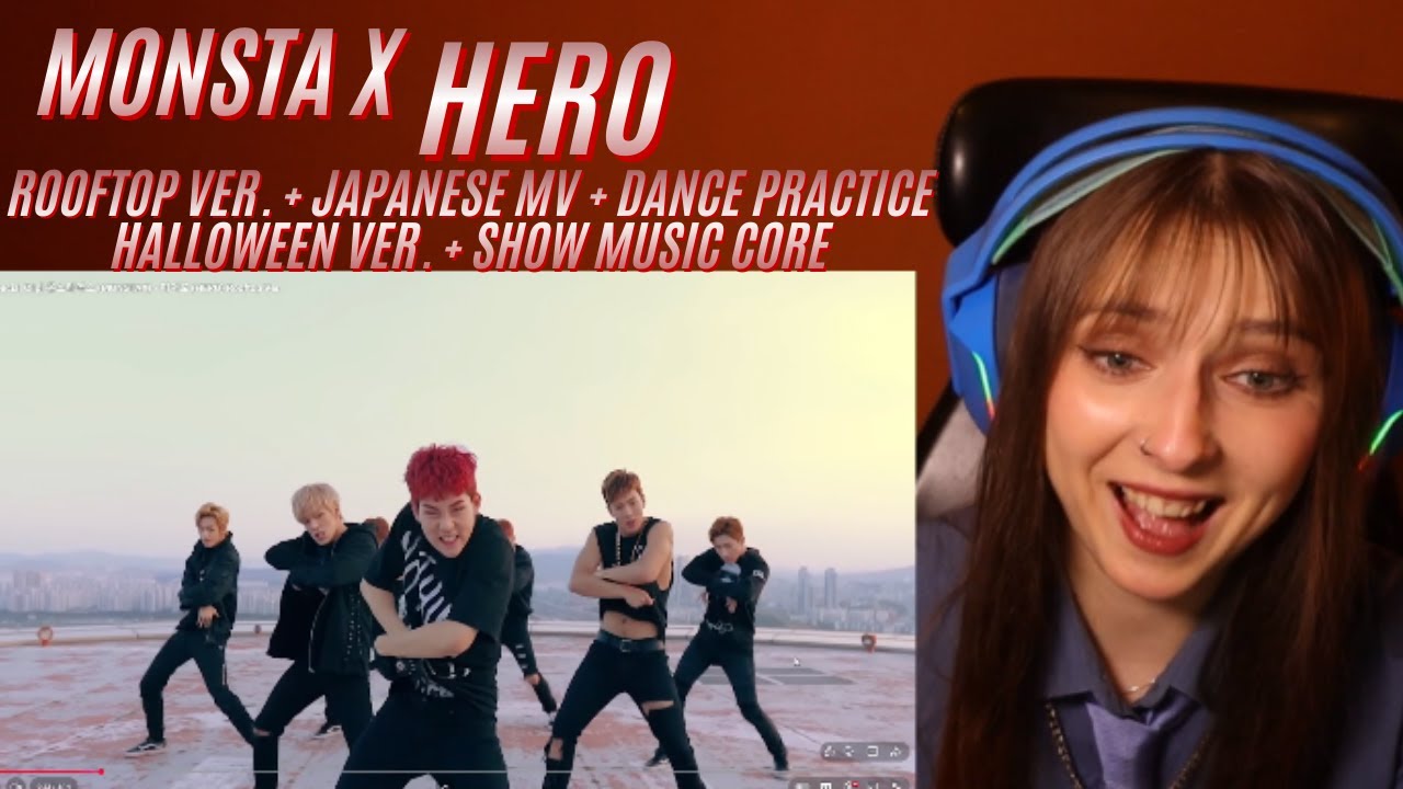 Monsta X 'Hero' Rooftop Ver. + Japanese MV + Dance Practice + Halloween ver. + Show Music Core (cut)