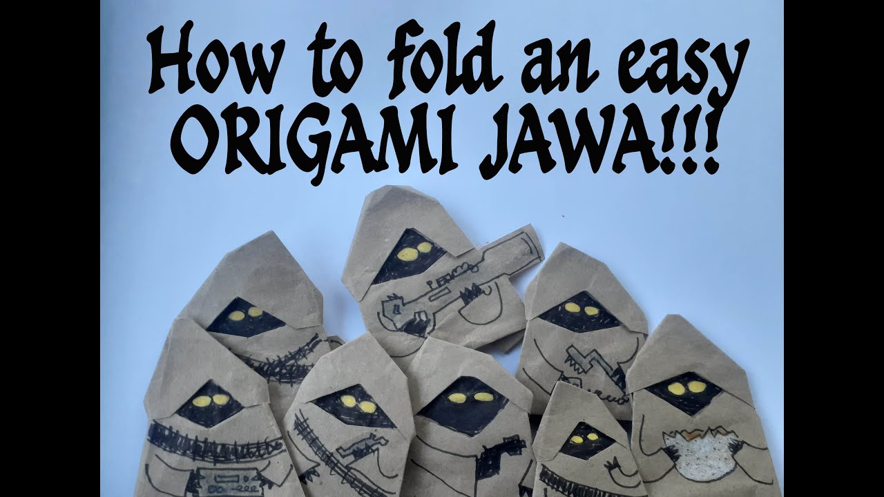 Origami Jawa instructions!!! Simple Star Wars origami you can make for May the 4th or any day!!!