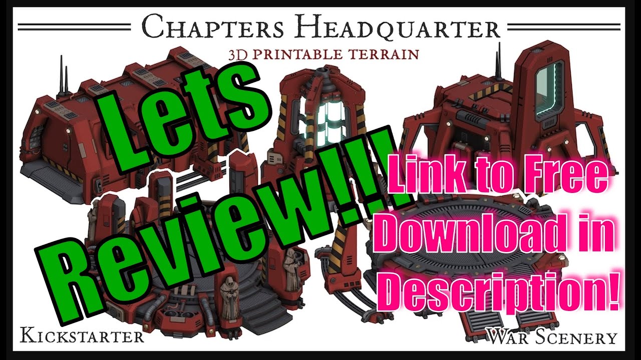 Reviewing: War Scenery's Chapters Headquarters 3D Printable Terrain currently on Kickstarter!