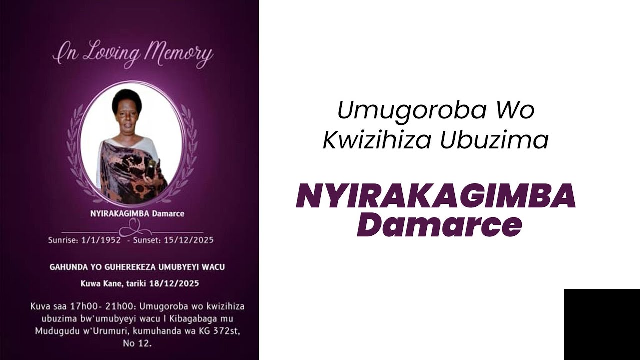 Umugoroba wo Kwizihiza Ubuzima bwa NYIRAKAGIMBA Damarce