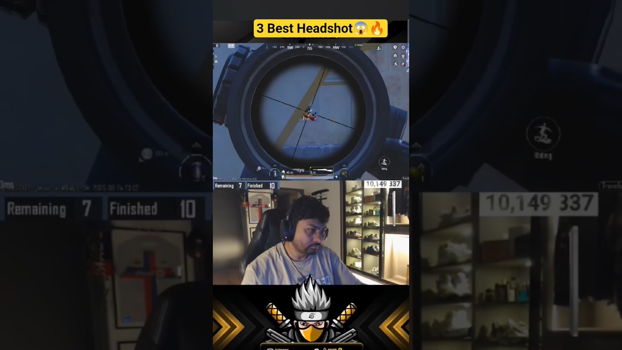 Amazing 3 headshot 🫣❤️ | pat se headshot  #shorts #bgmi
