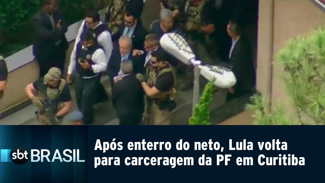 Após enterro do neto, Lula volta para carceragem da PF em Curitiba | SBT Brasil (02/03/19)