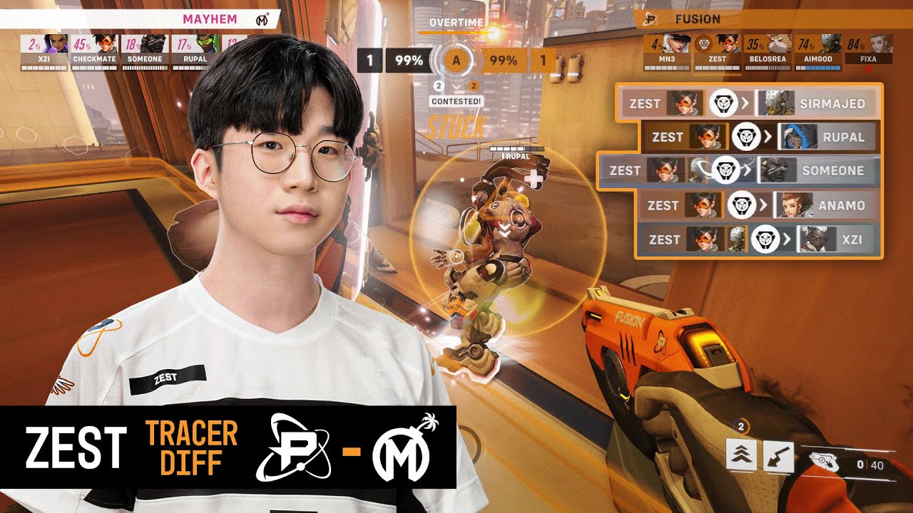 Zest Tracer POV HIGHLIGHTS | Fusion vs Mayhem | Overwatch League 2022