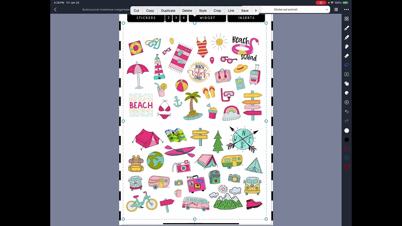 Transfer Goodnotes stickers to Noteful