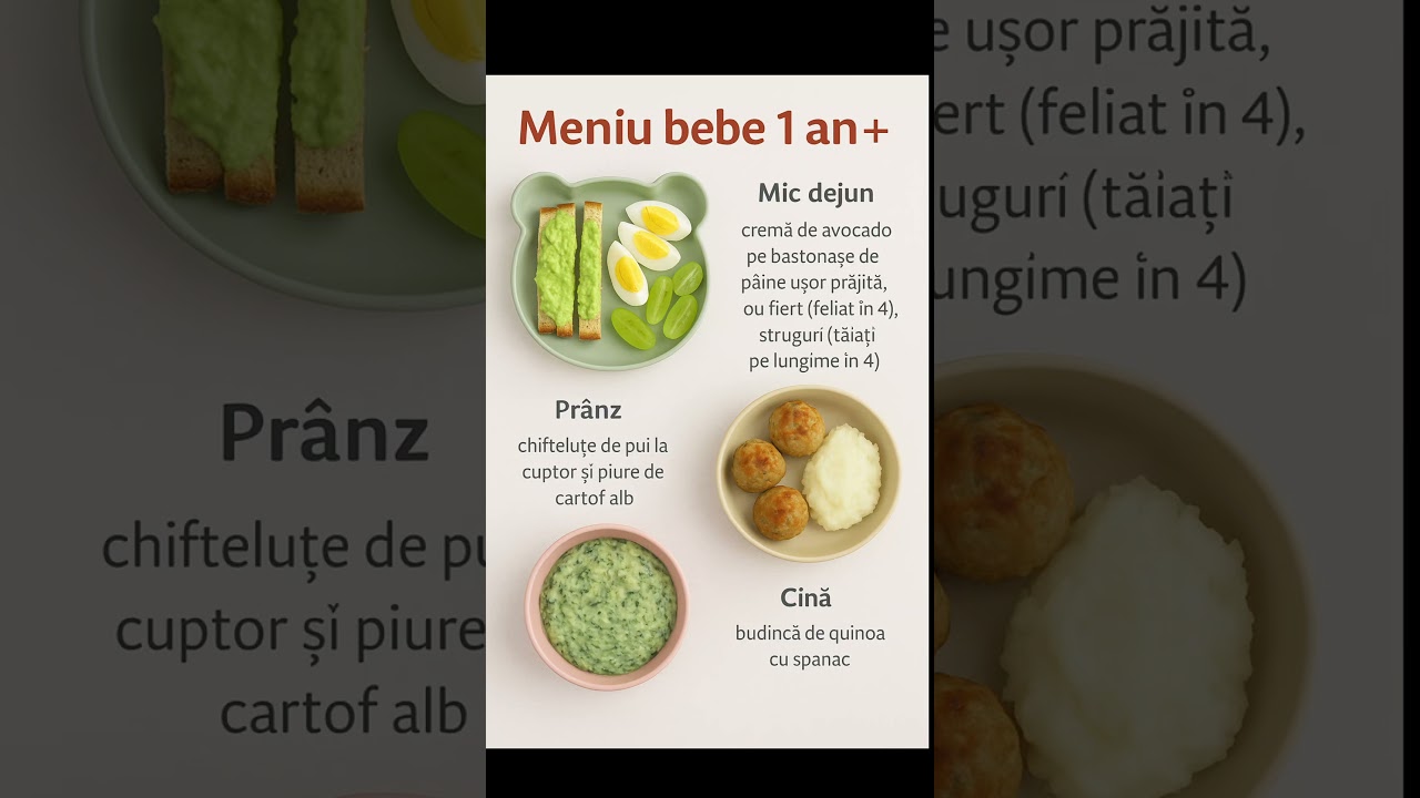 Inspirație meniu bebe 1 an+#diversificare #bebelusi #bebe #meniu