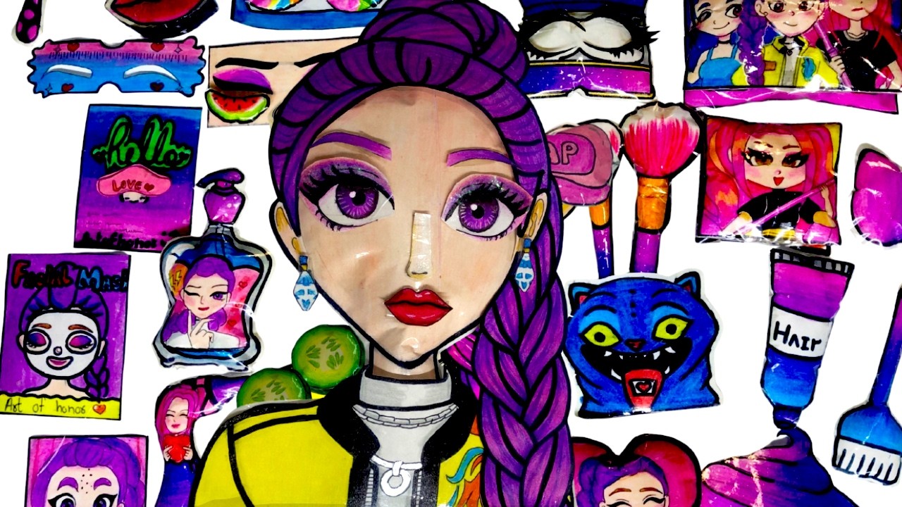 [💜Paper DIY💜] KPOP DEMON HUNTERS Rumi Skincare + Makeup + Nail Blindbag ASM