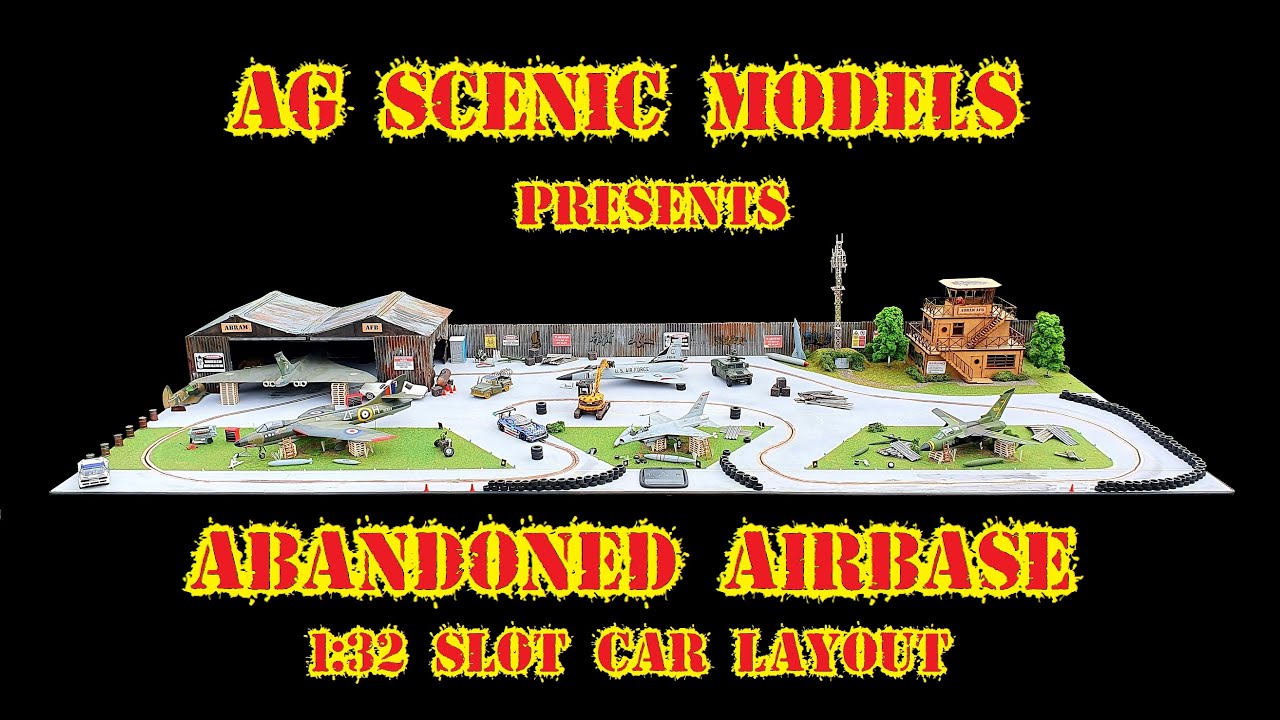 Abandoned Airbase 1:32 Routed Slot Car Layout