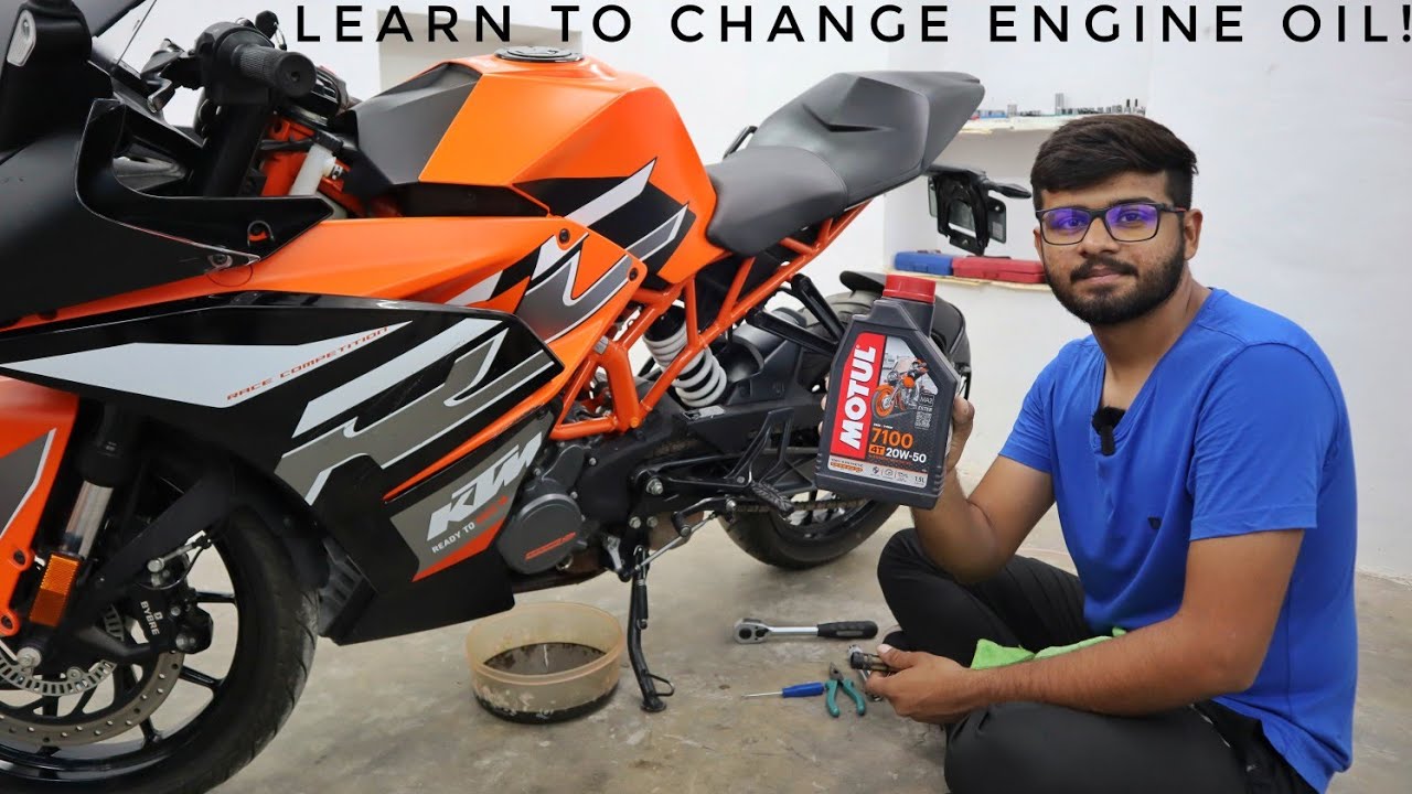 How To Replace Engine Oil & Filter In KTM RC 200