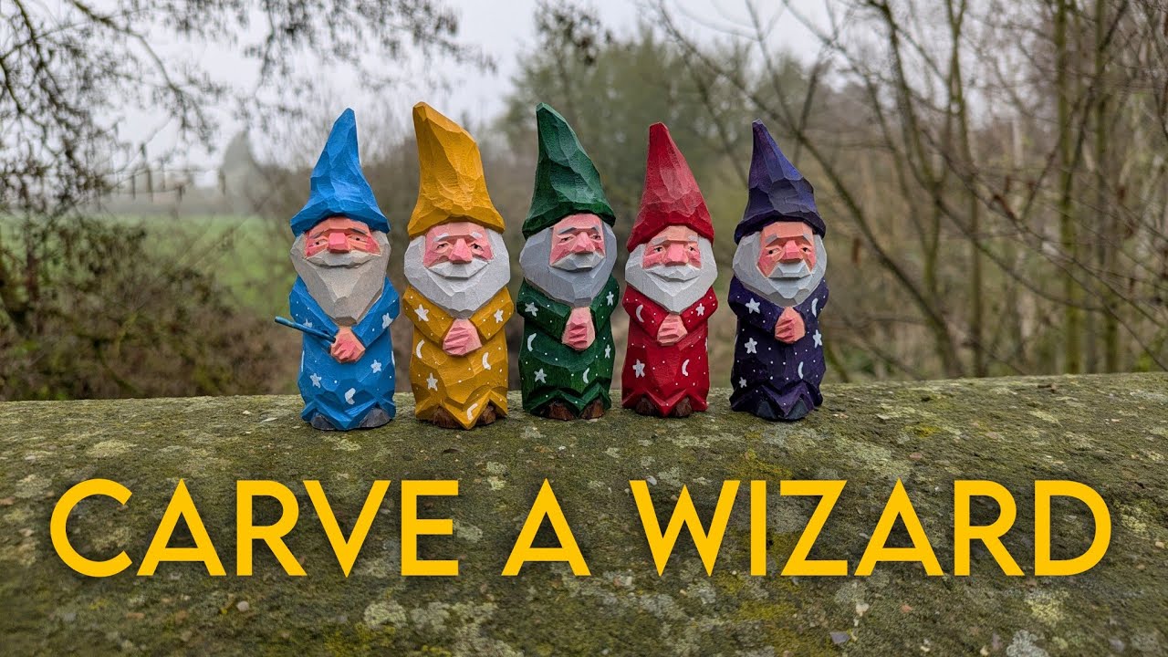 How to carve a Wizard - full tutorial - knife only project