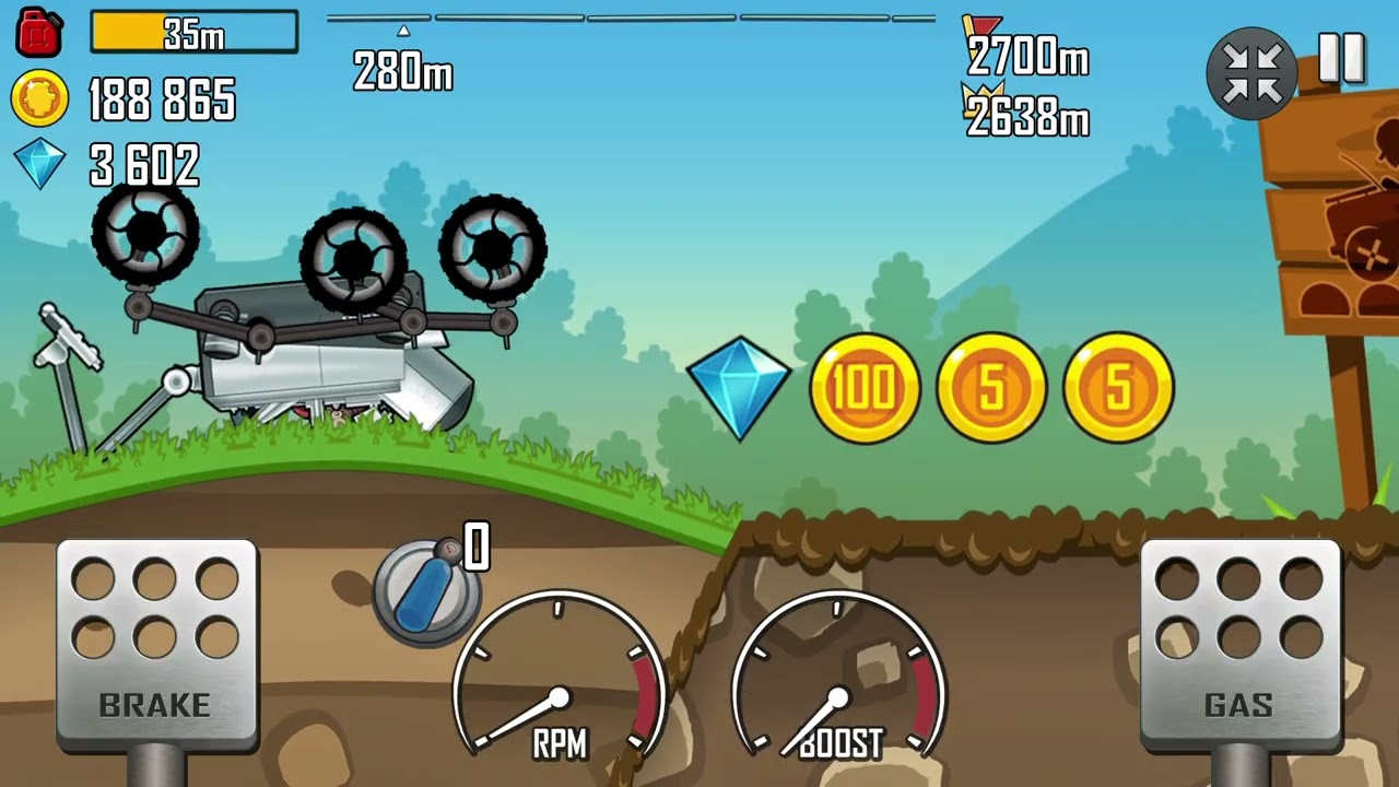 Hill Climb Racing i make world record😀😀